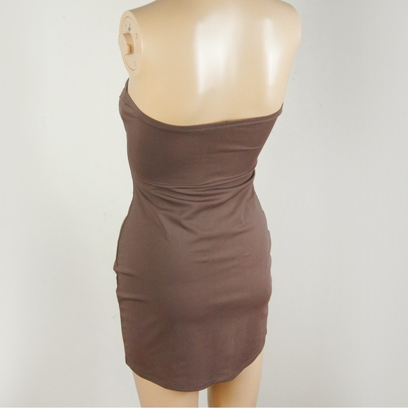 H:ours 2 Piece Brown Snakeskin Dress - Picture 3 of 5